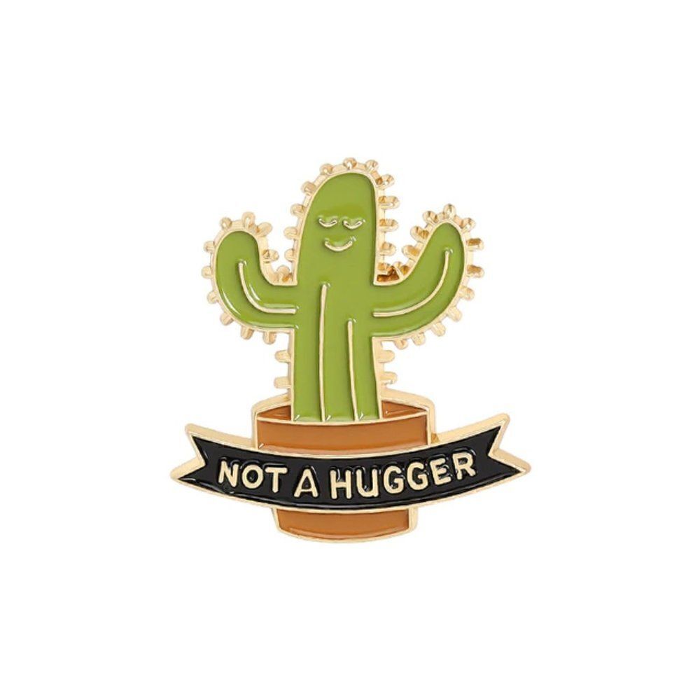 🌵Not a hugger, cactus enamel pin